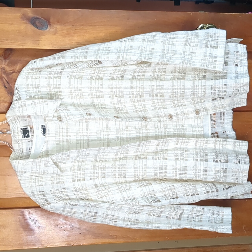 Vintage PARIS STAR* moda sport twin set tank and jacket set. Open weave fabric